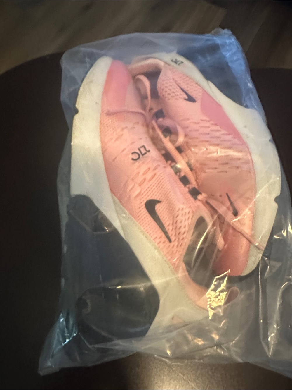 Nike Women’s Air Max 270 React Sneakers - Pink & Black - Picture 9 of 9